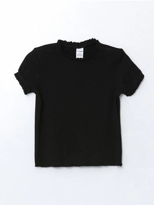 Lc Waikiki Yeni Sezon Bisiklet Yaka Basic Kız Bebek Tişört