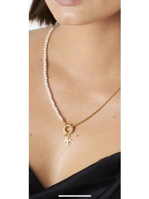 Wind Silver Incili Simit Ithal Tasarım Harf Seç 925 Ayar