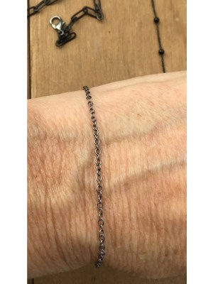 Wind Silver Force Siyah Rodaj Bileklik 925 Ayar