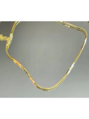 Wind Silver 925 Ayar Gümüş Gold Zincir