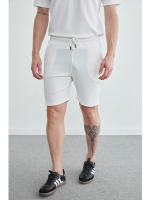 FullaModa Beli Lastikli Fitilli Şort