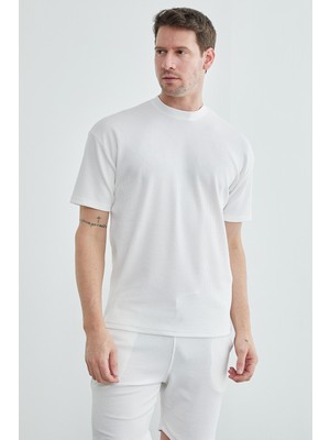 FullaModa Fitilli Bisiklet Yaka Tişört