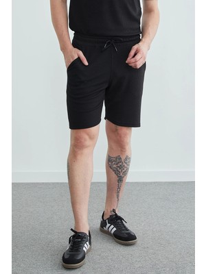 FullaModa Beli Lastikli Fitilli Şort