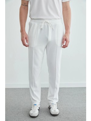 FullaModa Beli Lastikli Fitilli Çimalı Pantolon