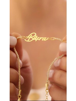 Wind Silver 14 Şubat Özel Ismini Su Yoluna Ekle Bilekliği 925 Ayar