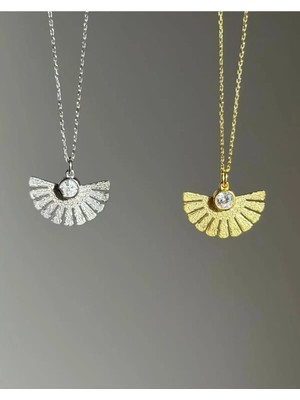 Wind Silver Pervane Zirkon Kolye 925 Ayar