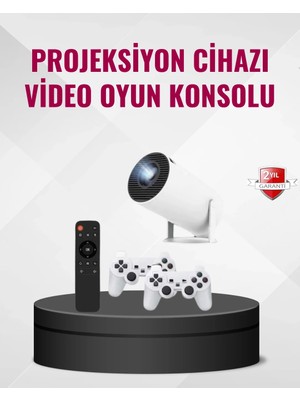 Epilons Kablosuz Mini Projeksiyon Cihazı Oyun Ve Film İçin Taşınabilir Ev Sineması