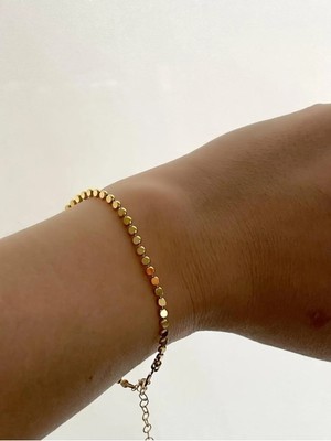 Wind Silver 925 Ayar Gümüş Gold Bileklik