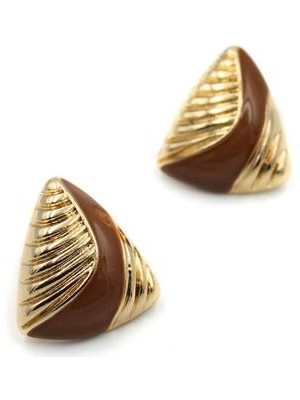 Royaleks Mineli Küpe - Kahverengi