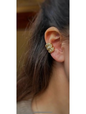 Wind Silver Ear Cuff Küpe Tekli 925 Ayar