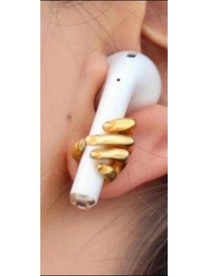 Wind Silver Airpods Küpe Tek 925 Ayar