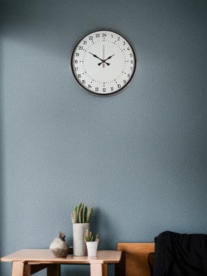Alpotekno 36 Cm Gri 24 Saat Göstergeli Özel Tasarım Duvar Saati