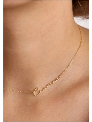 Wind Silver Yan Lazer Kolye 925 Ayar