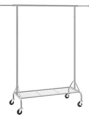 Astera Krom Portmanto. 50 kg Kapasiteli, Tekerlekli ve Ayakkabı Raflı. 48 x 110 x 160 cm