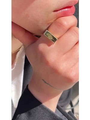 Wind Silver Güneş Yüzük Kazımalı Ayarlı 925 Ayar