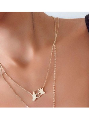 Wind Silver 925 Ayar Gümüş Love Tasarım Kolye