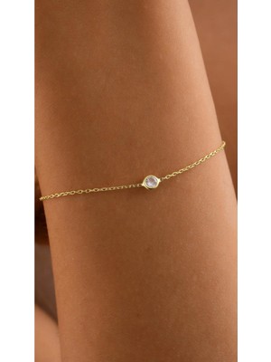 Wind Silver Zirkonyum Beyaz Taşlı Bileklik 925 Ayar