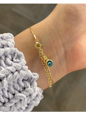 Wind Silver Nazar Mini Bileklik