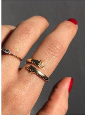 Wind Silver Kadın Altın 925 Ayar Gümüş Tasarım El Yüzük