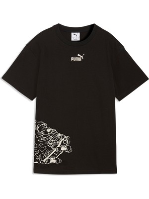 Puma Mid 90S Relaxed Graphic Erkek Çocuk Siyah Tişört