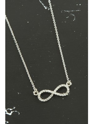 Store Mania Ieg™ Sonsuzluk Zirkon Taşlı Trend Kolye