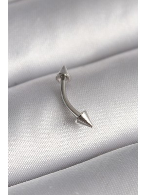 Shopwave 316L Çelik Gümüş Renk Çivi Model Piercing