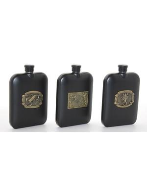 Erseyy Paslanmaz Çelik Kabartmalı Tekli 6 Oz Matara