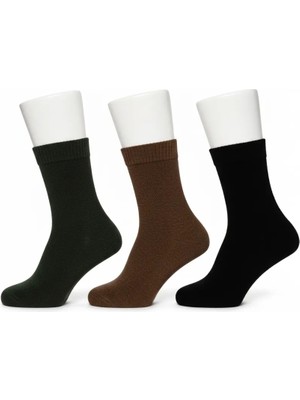 Giyim Leroni Dikşsiz Organik Pamuk Termal Havlu Çorap, Bileği Sıkmayan Lastik Beruflic