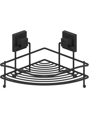 Hype Store Teknotel Tek Katlı Banyo Köşe Rafı Mat Siyah EF250