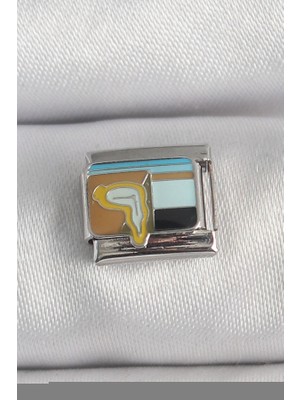 Ne Verelim Size 316L Çelik Gümüş Renk Renkli Portre Model Nomination Charm - TJ-BC1394