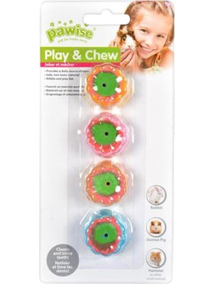 Braventa Collection Yenilebilir Çiçek Kemirme Oyuncağı 4 Adet