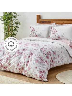 Braventa Collection Home Dalila Pembe %100 Pamuk Çift Kişilik Nevresim Takımı