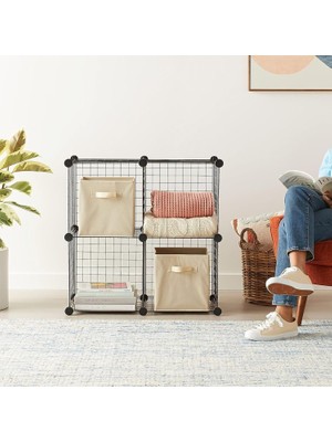 Braventa Collection Decobella Dekoratif Tel Dolap - 4 Küp