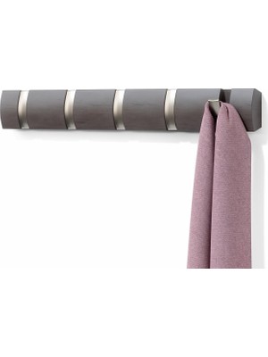 Braventa Collection Umbra Flip 5 Puan Askısı, Modern, Sade ve Yerden Tasarruf Sağlayan Kayıtlar Sunar, Ceketler, Manto,