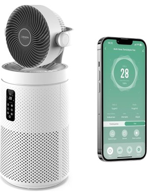 Delixa Xenon Akıllı Fanlı Hava Temizleyici Wi-Fi Mobil Uygulama Denetimli Aromaterapi Özellikli Air Purifie