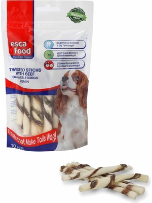 Braventa Collection Esca Food Dana Etli Burgu Kemik 12 Santimetre 10'lu Köpek Ödül Maması