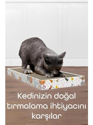 Braventa Collection Tırmata Karton Oluklu Kedi Tırmalama Tahtası