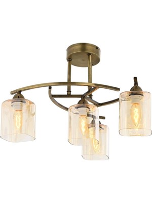 Delixa 1373 Modern Avize, Metal Cam, Eskitme, 4