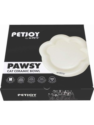 Braventa Collection M-Pets Pawsy Seramik Mama Kabı White 175ML