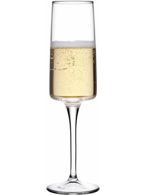 Braventa Collection Iconıc Şampanya Kadehi 190 cc Damla Logo (L) 6 Ofset Hediyelik 24 Paşabahce