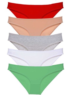 Giyim 5 Adet Süper Eko Set Likralı Kadın Slip Külot 524 Beruflic