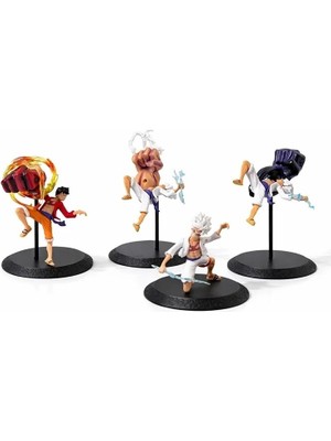 ForWhat Büro Ev Ofis Hediyesi Için 4parça Anime Figür Op Luffy Biblosu