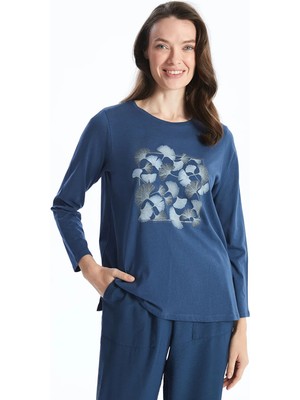 Lc Waikiki Yeni Sezon Bisiklet Yaka Desenli Kadın Bluz