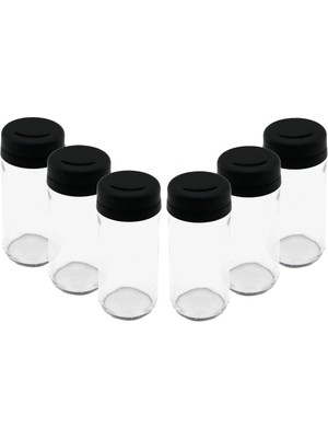 Shopwave 6 Pcs Cam - 225ML Baharatlık - Tuzluk Plastik Kapak (5047)