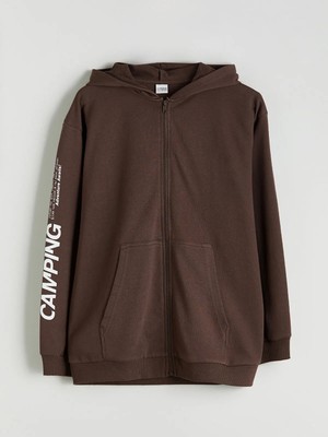 Lc Waikiki Yeni Sezon Kapüşonlu Erkek Çocuk Fermuarlı Sweatshirt