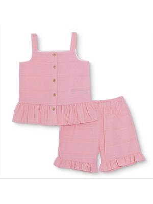 Hellobaby Hellobaby, Kız, Bluz-Şort, Düğmeli, Vintage Girl, Modelli Yaka, Kısa Paça, Ip Askılı