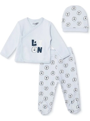 Hellobaby Hellobaby, Erkek, Zıbın-Şapka-Patikli Alt, Araba Baskılı, Çıtçıtlı, V Yaka, Uzun Paça, Uzun Kol