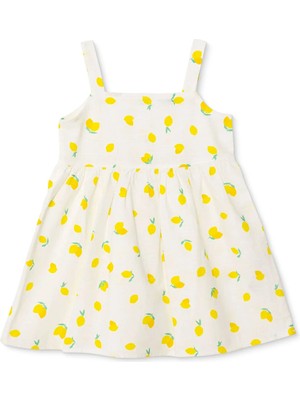 Hellobaby Hellobaby, Kız, Elbise, Meyve Baskılı, Lemonade, Modelli Yaka, Kısa Paça, Ip Askılı