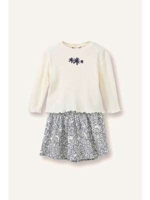 DeFacto Floral Fitilli Kaşkorse 2'li Takım Kız Bebek G8183A526SM
