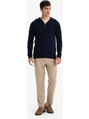 DeFacto Taılored Fit Düz Paça Her Yöne Esneyen Pantolon C7508AX26SP